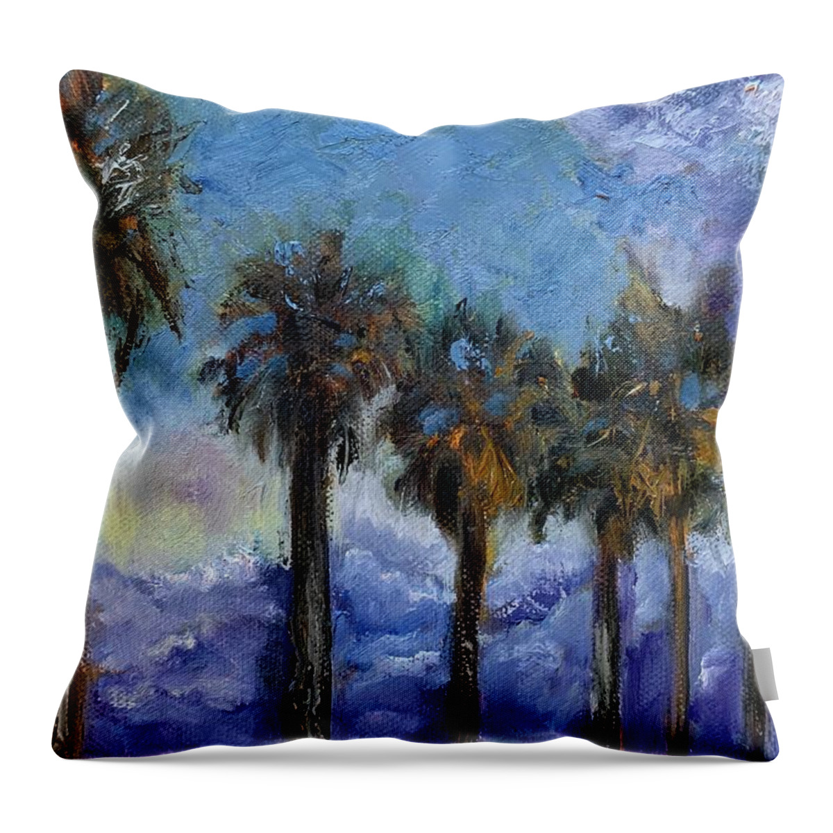 Melissa A. Torres Throw Pillow featuring the painting There they Stand by Melissa Torres