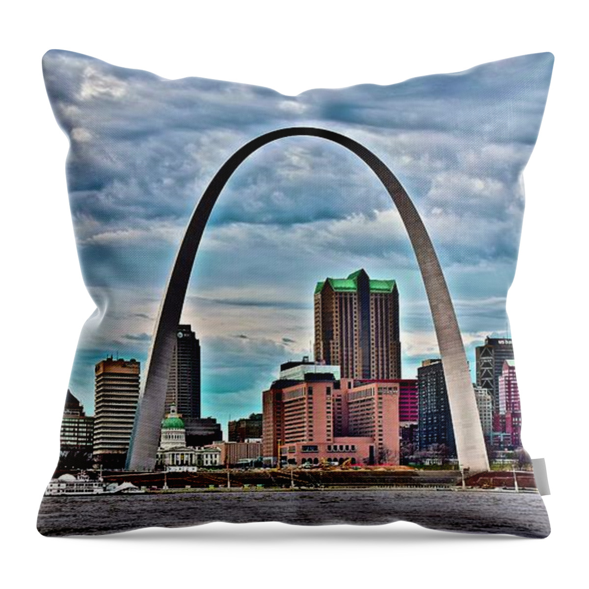 St Throw Pillow featuring the photograph This is St Louis 2015 by Frozen in Time Fine Art Photography