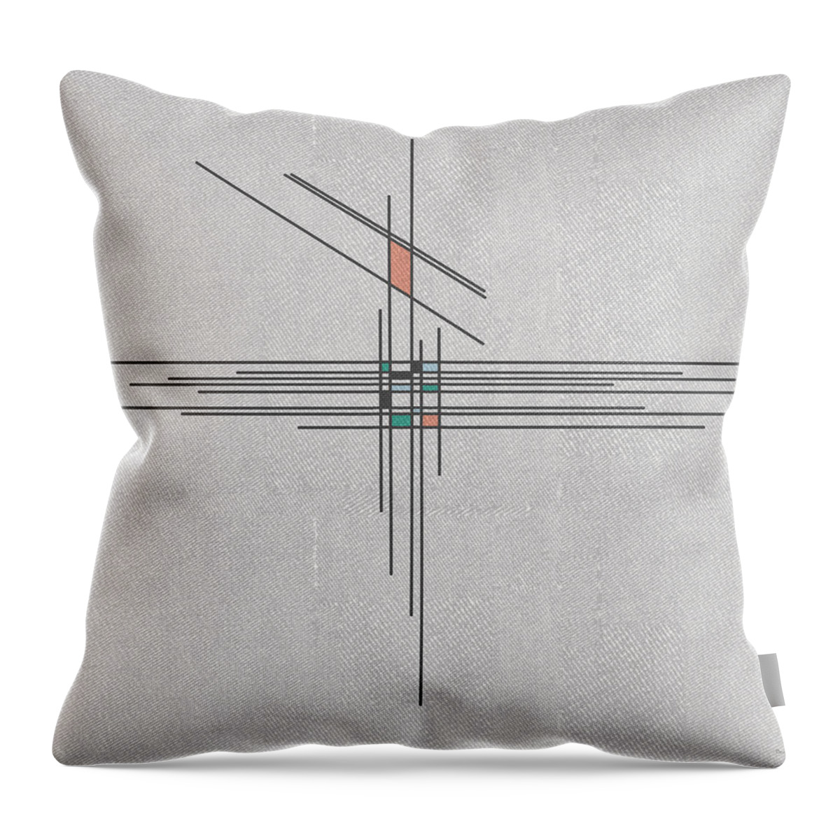 Geometric Throw Pillow featuring the digital art Tilt by Berlynn