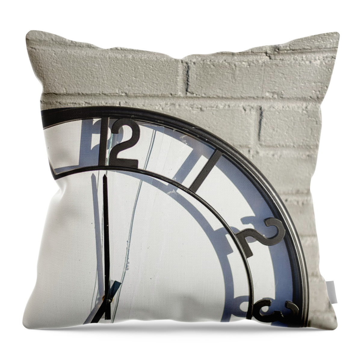 Brick Throw Pillow featuring the photograph Time Ticks Away by Doug Ash