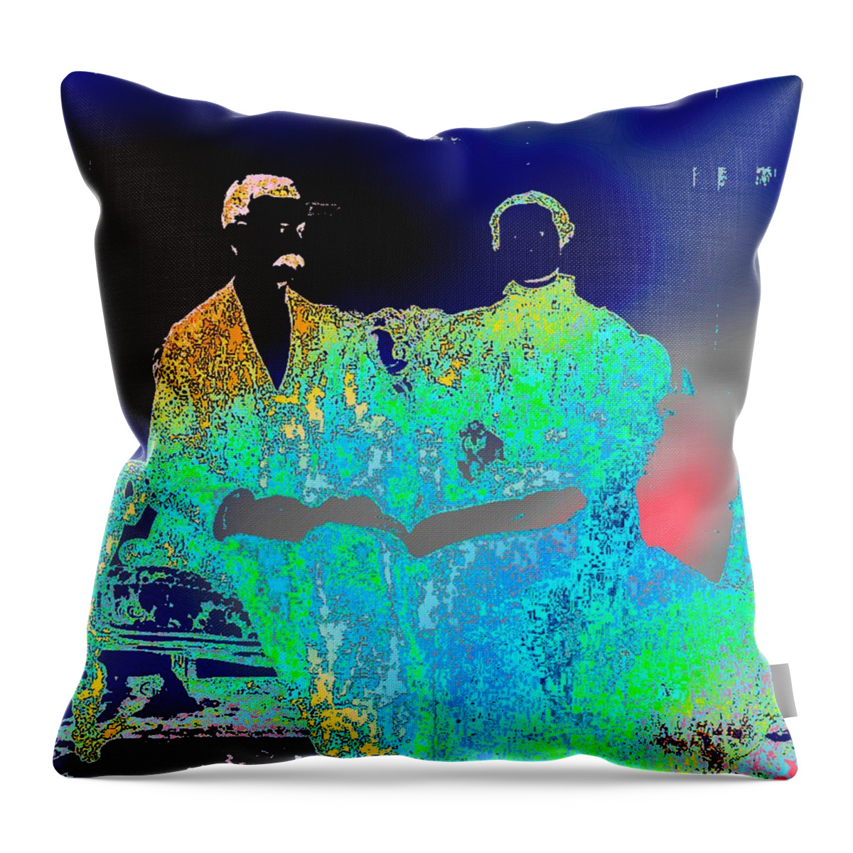 Man Throw Pillow featuring the digital art Together Forever by Cliff Wilson