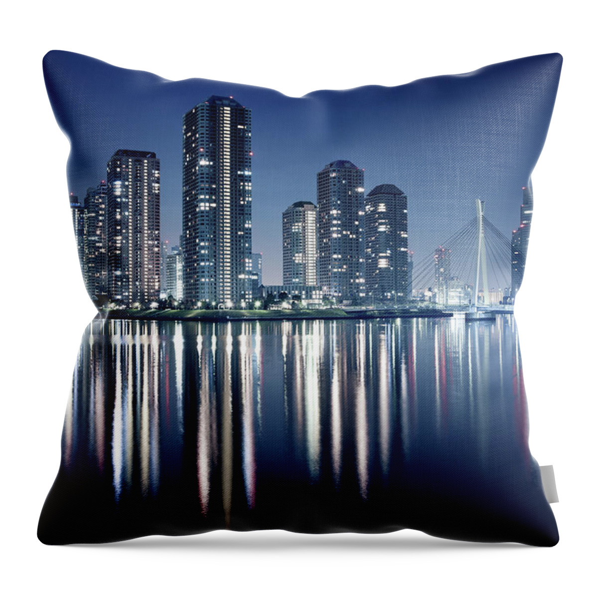 Apartment Throw Pillow featuring the photograph Tokyo Waterfront by Tomml