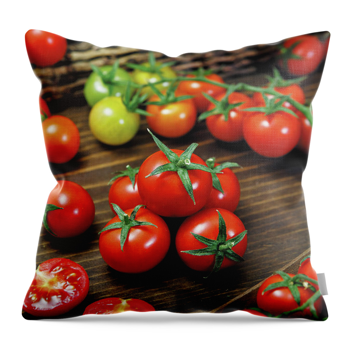 Large Group Of Objects Throw Pillow featuring the photograph Tomato by By Jbfotoblog