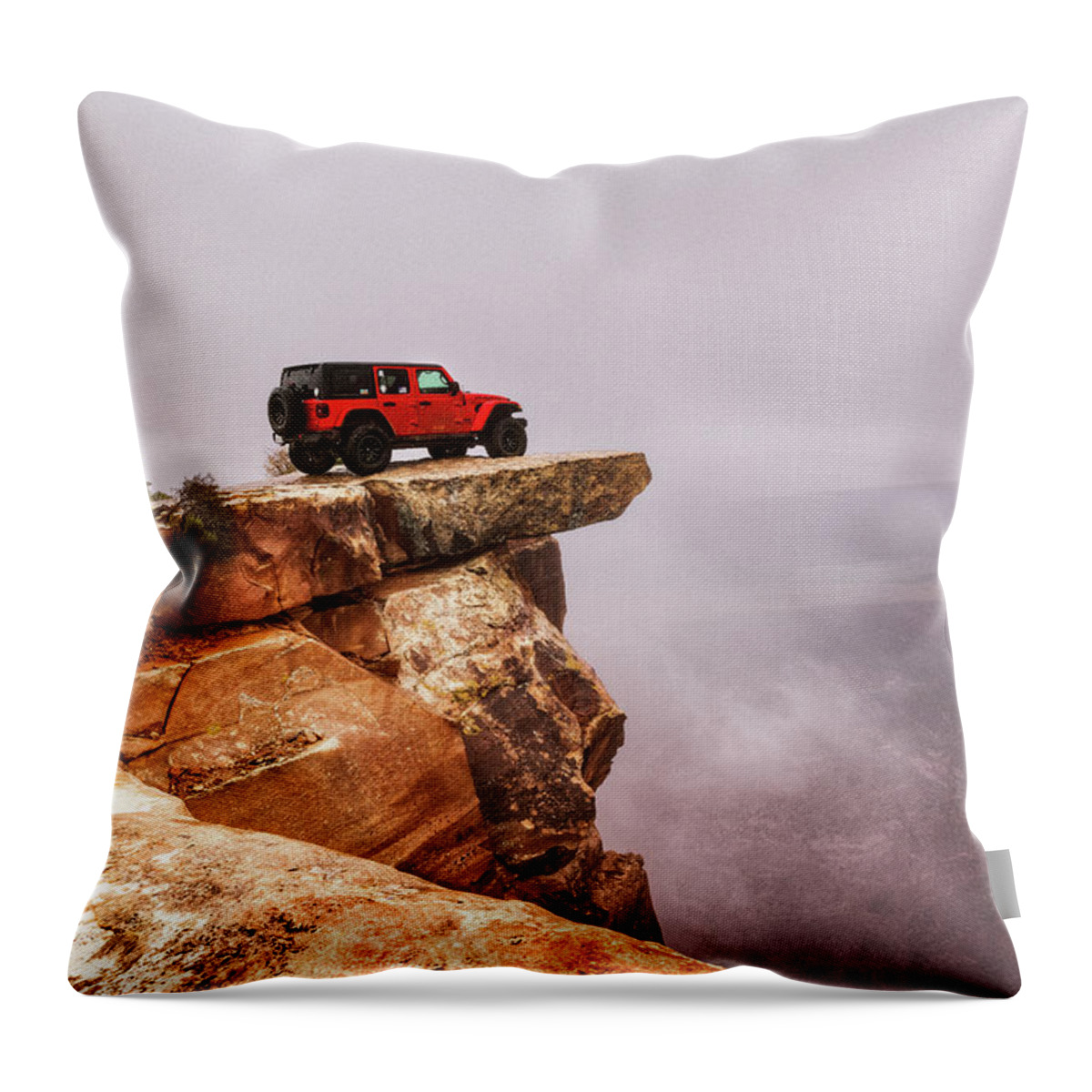 Moab Throw Pillow featuring the photograph Top of the World by Brett Engle