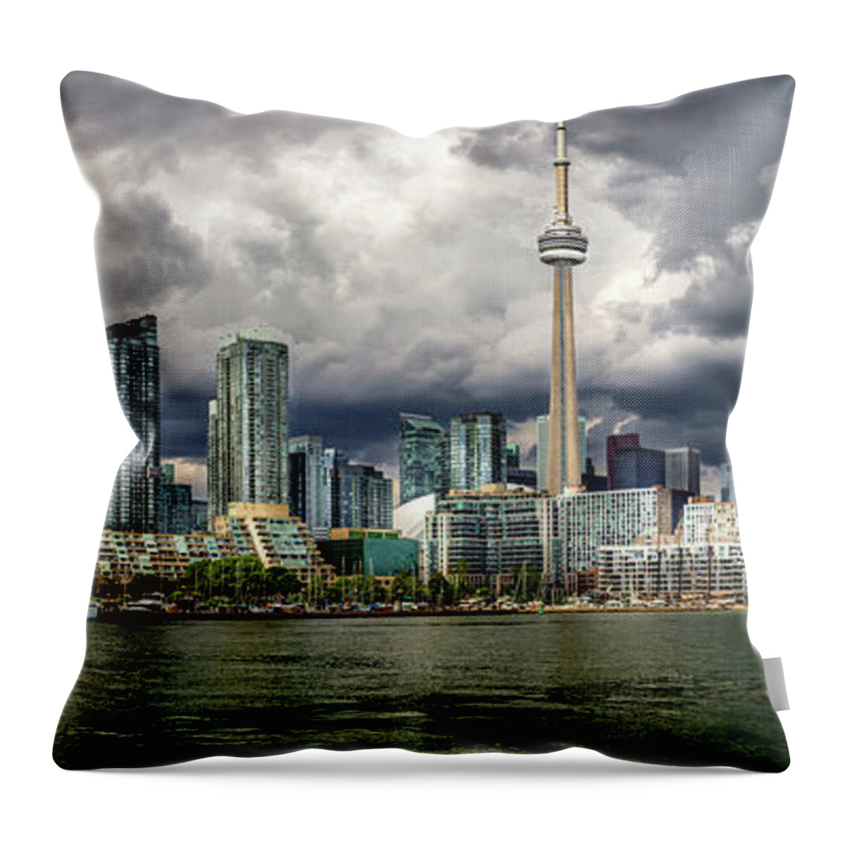 Toronto Skyline Throw Pillow featuring the photograph Toronto Skyline by M G Whittingham