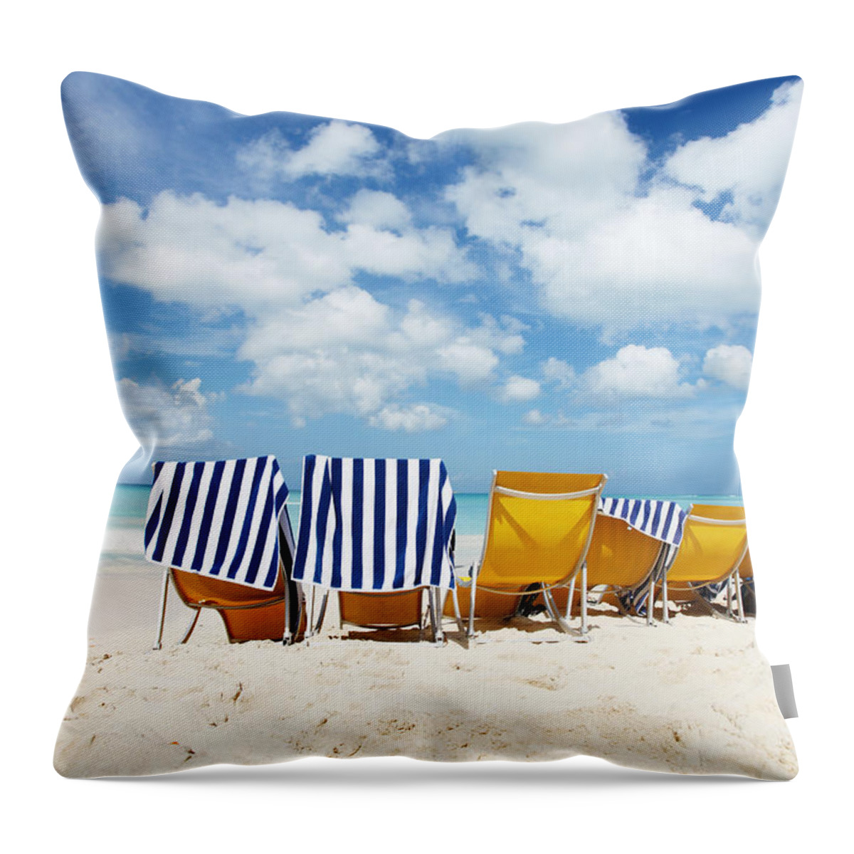 Tranquility Throw Pillow featuring the photograph Tranquil Beach Vacation by Nicholas Monu