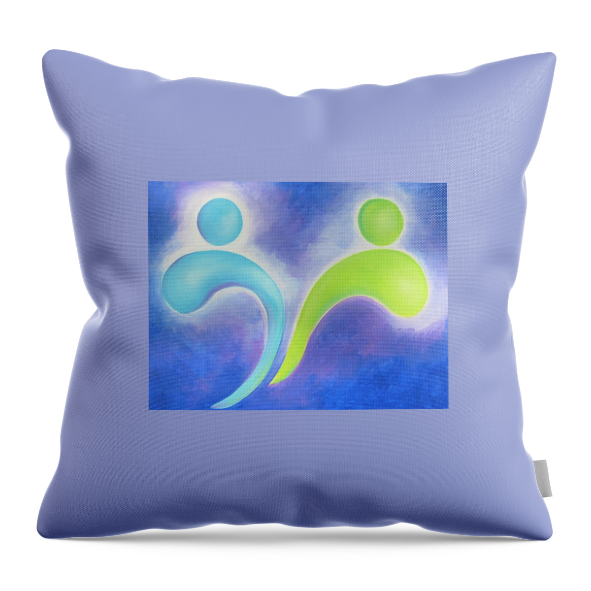 Figurative Abstract Throw Pillow featuring the painting Transition...shift by Jennifer Hannigan-Green