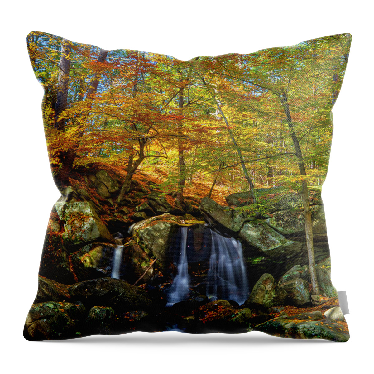 Trap Falls Throw Pillow featuring the photograph Trap Falls by Juergen Roth