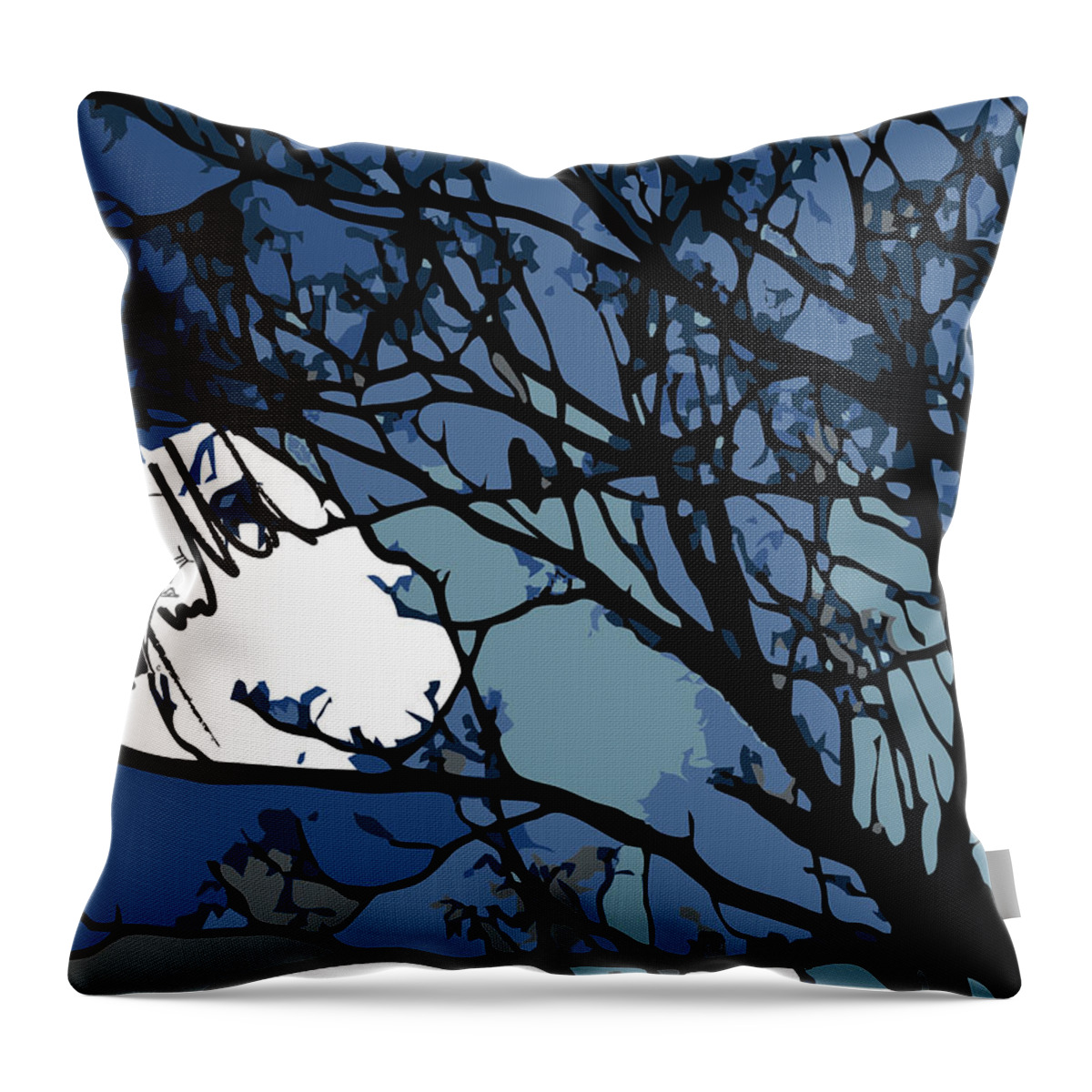  Throw Pillow featuring the digital art Tree Daylight by Jimmy Williams