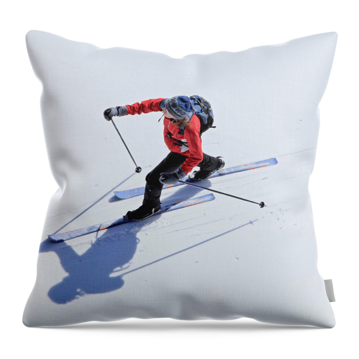 Ski Pole Throw Pillow featuring the photograph Treetop Aerial View Of Cross Country by Johnathan A. Esper, Wildernesscapes Photography