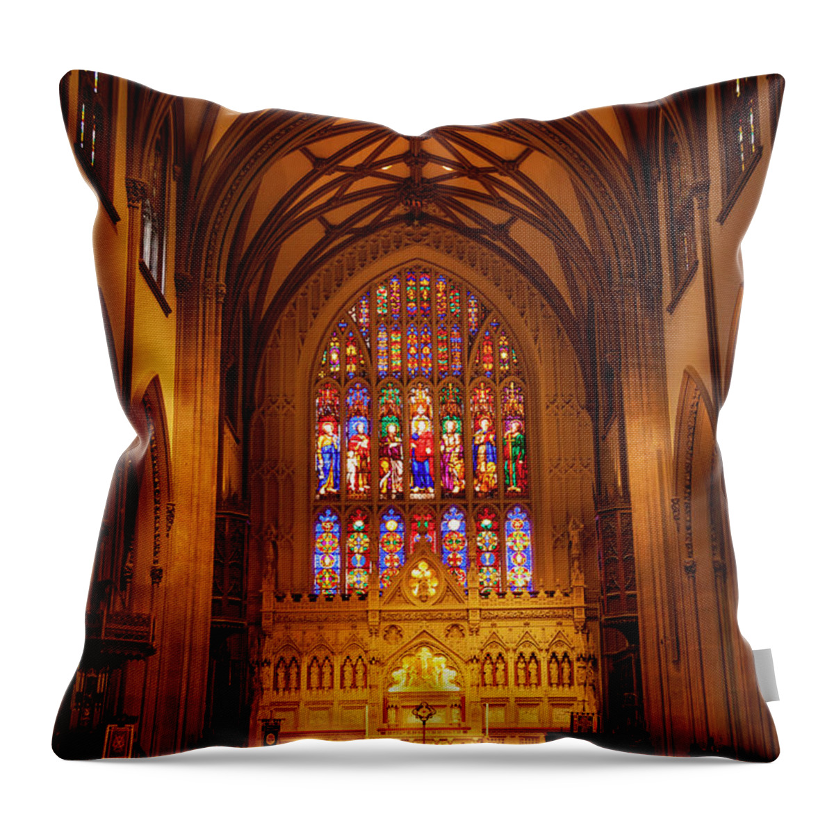 Trinity Church Throw Pillow featuring the photograph Trinity Church - NYC by Brian Jannsen