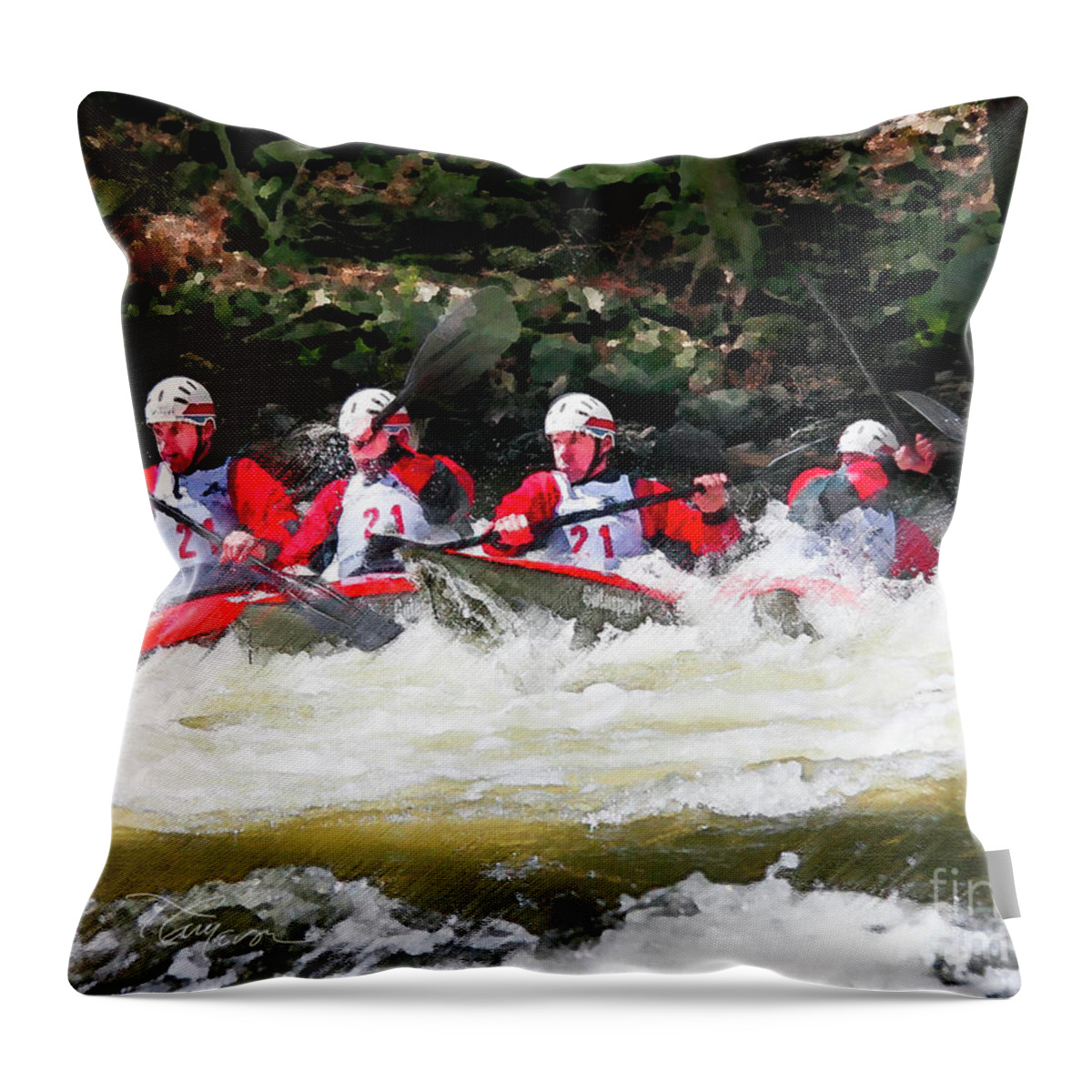 Race Throw Pillow featuring the photograph Triple Crown-21 by Tom Cameron