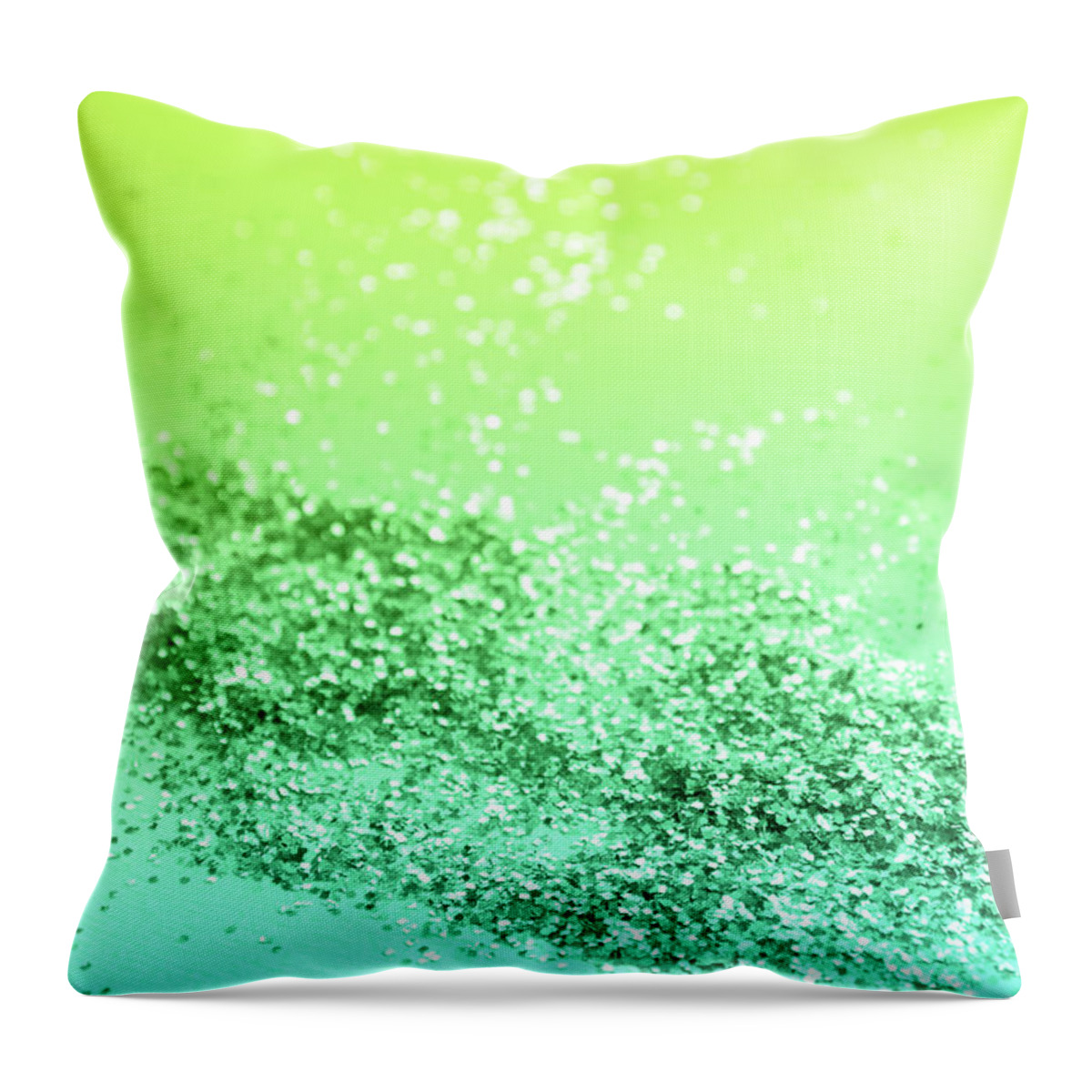 Color Throw Pillow featuring the photograph Tropical Beach Lady Glitter #3 #shiny #decor #art by Anitas and Bellas Art