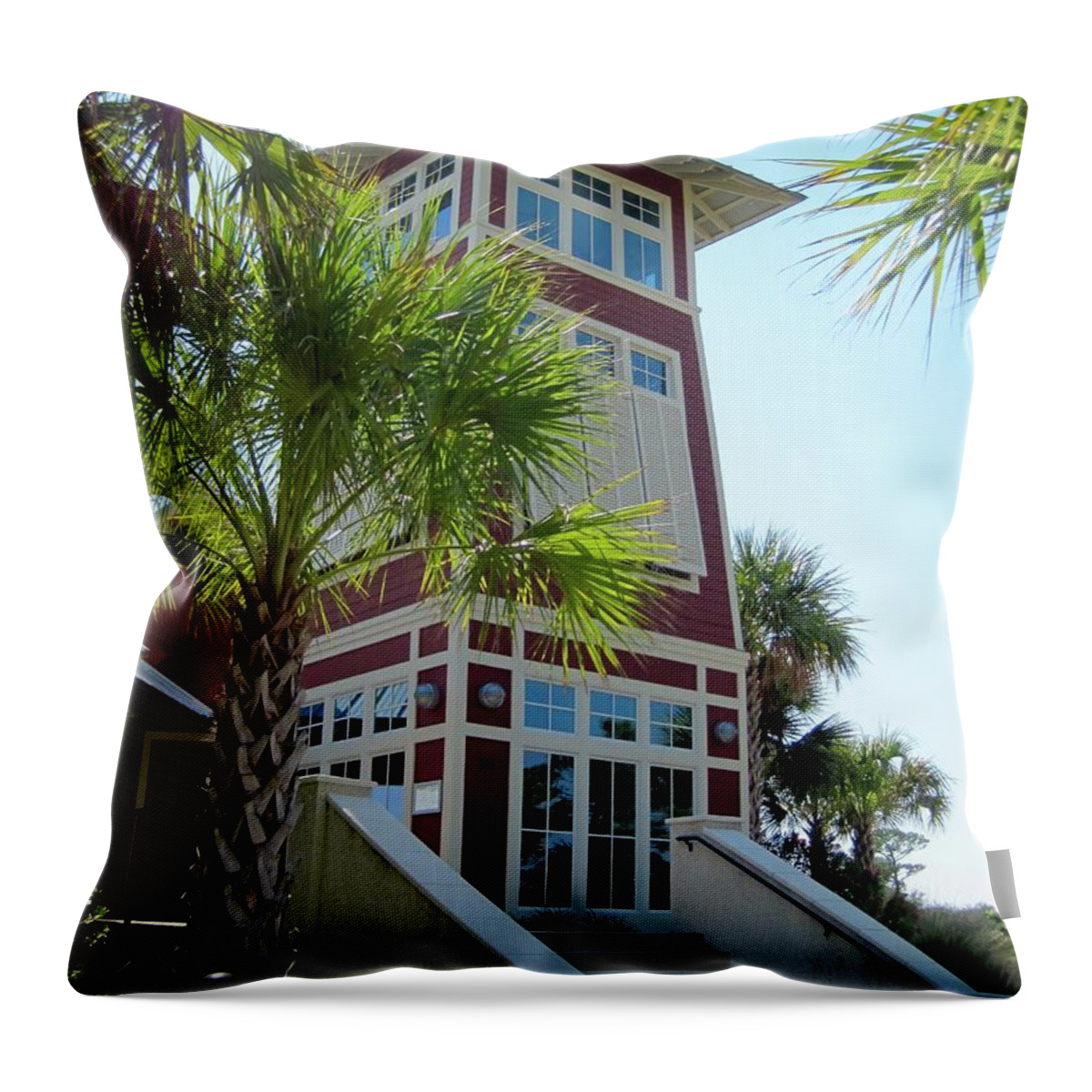 Cape San Blas Throw Pillow featuring the photograph Tropical View by Megan Cohen