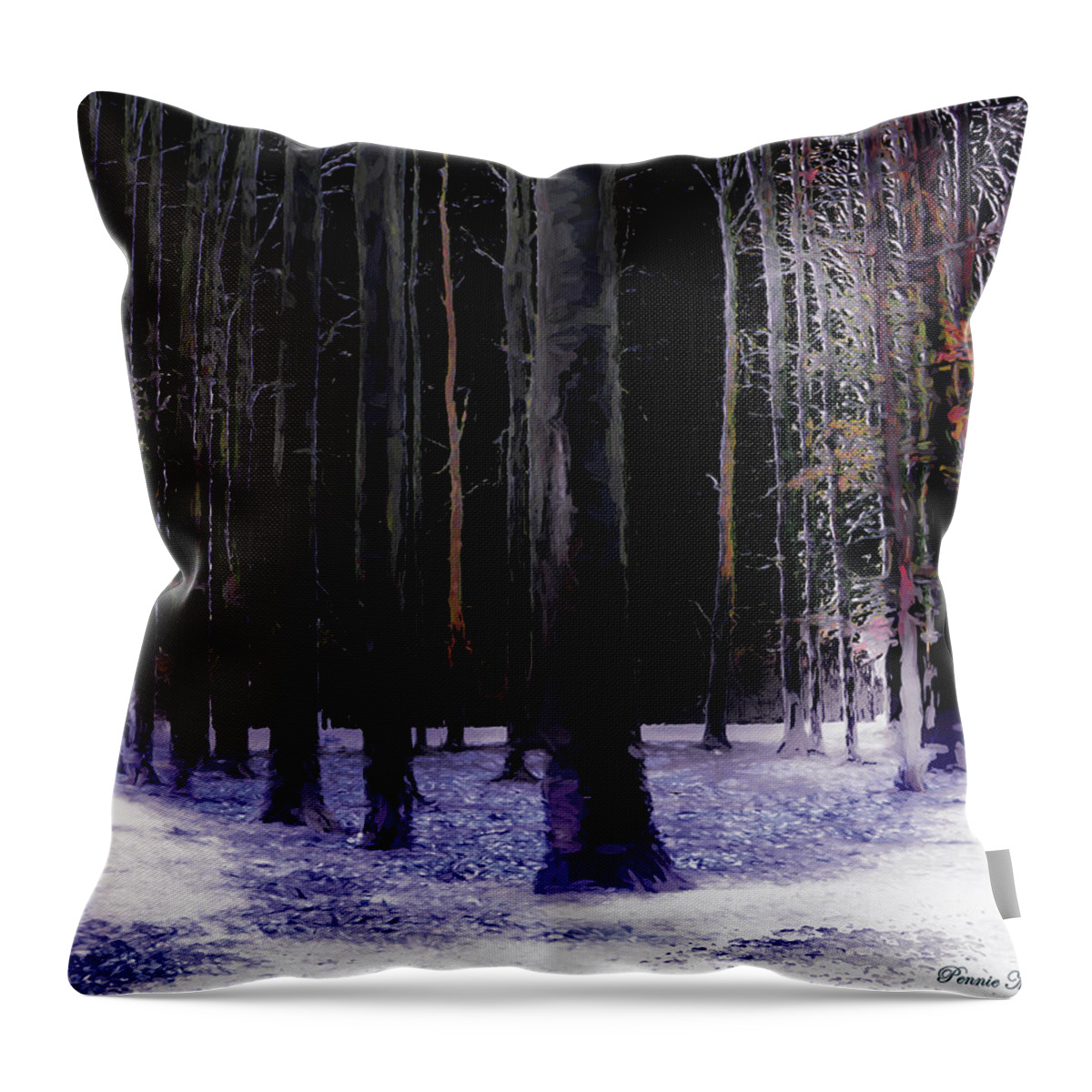 Trees Throw Pillow featuring the digital art Trust Your Intuition by Pennie McCracken