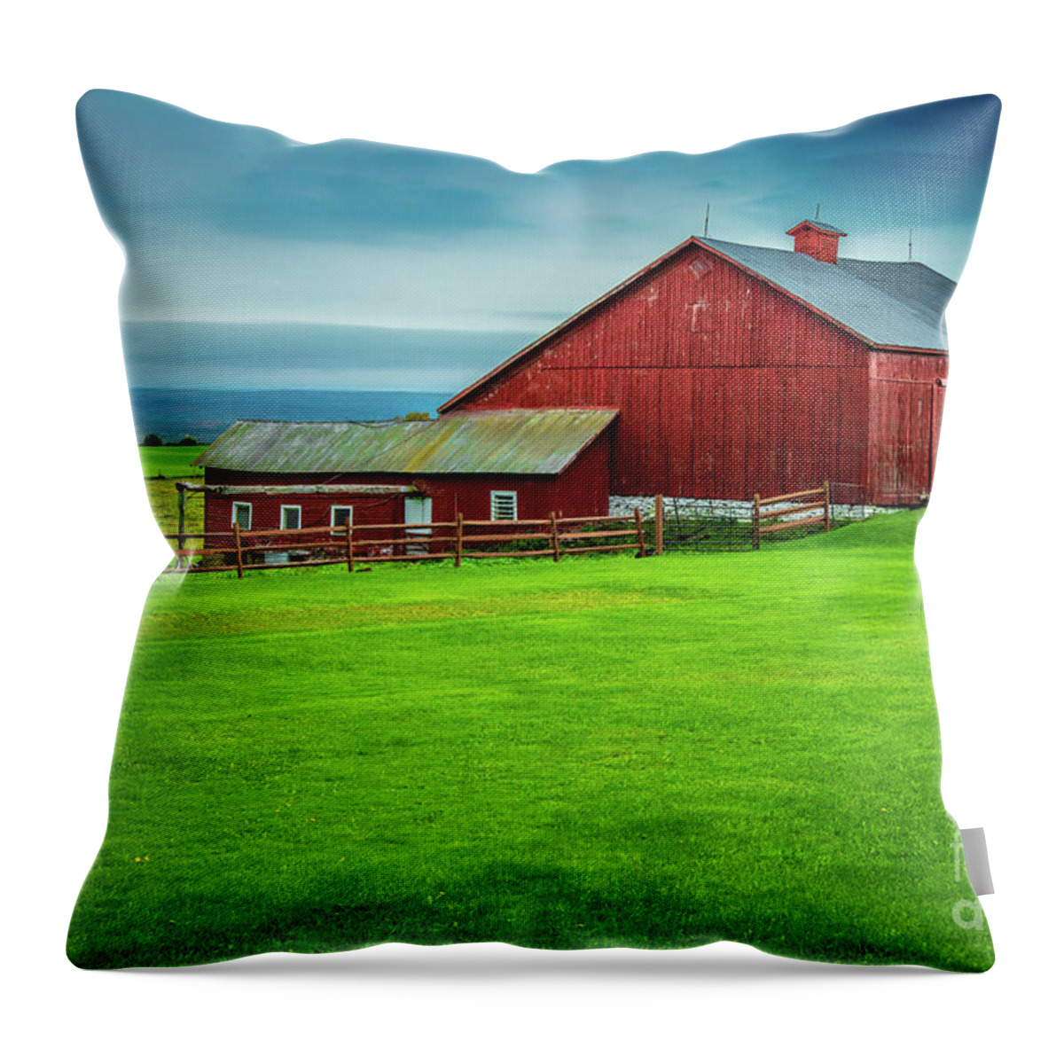 Rgb Throw Pillow featuring the photograph Tug Hill Farm by Roger Monahan