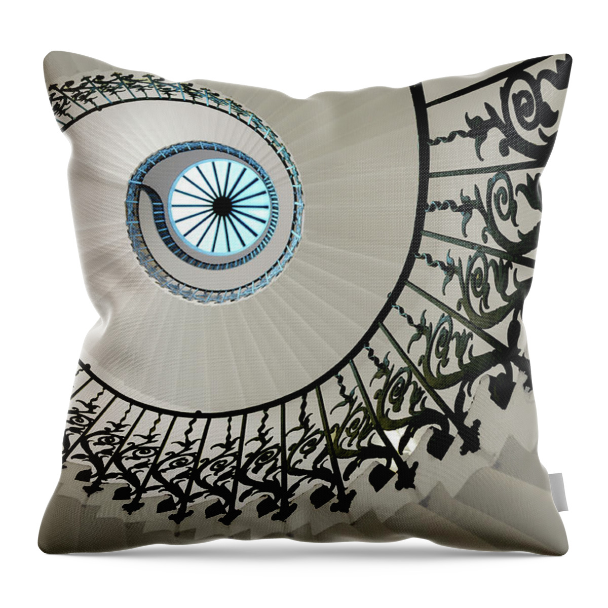 Queen's House Throw Pillow featuring the photograph Tulip Stairs by Anna Gett Photography