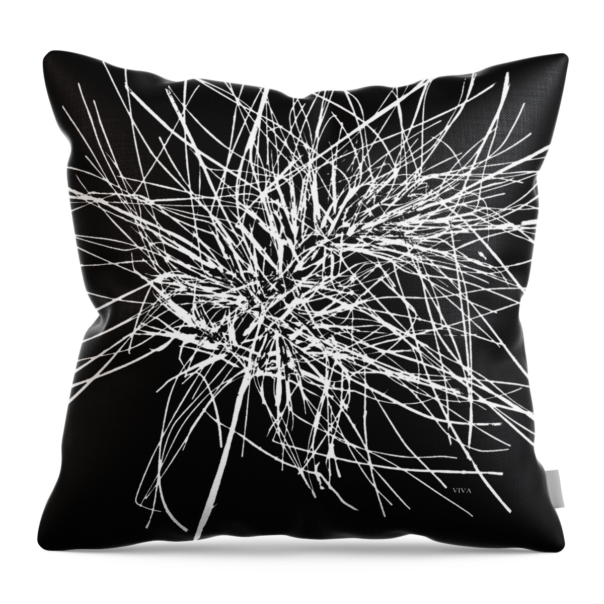 Viva Throw Pillow featuring the photograph Tumbleweed On Black by VIVA Anderson