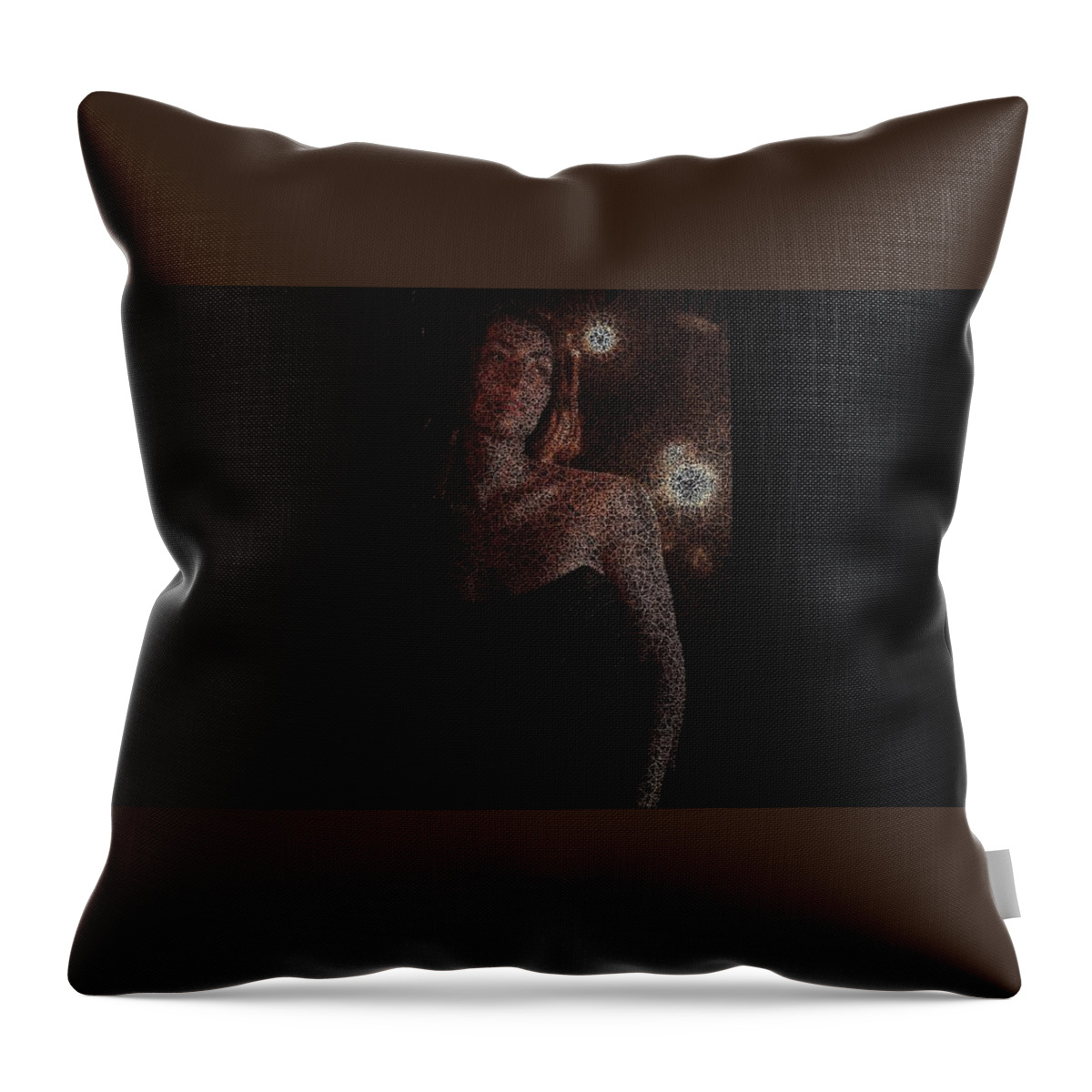 Vorotrans Throw Pillow featuring the digital art Two Suns by Stephane Poirier