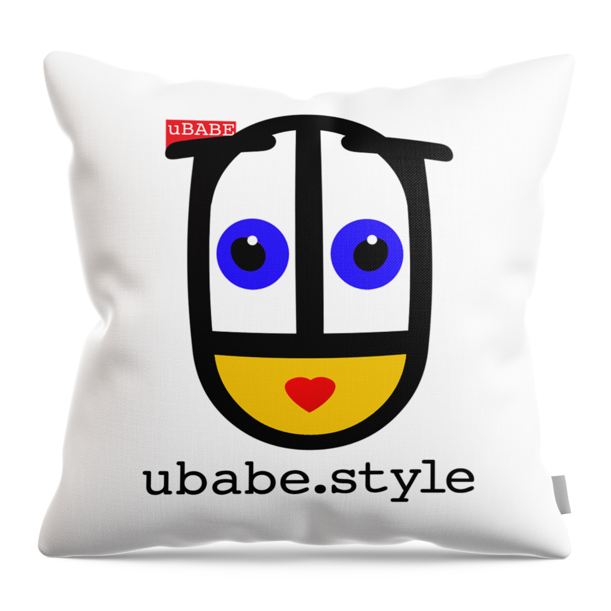 Ubabe.style Face Throw Pillow featuring the digital art Ubabe De Stijl by Ubabe Style