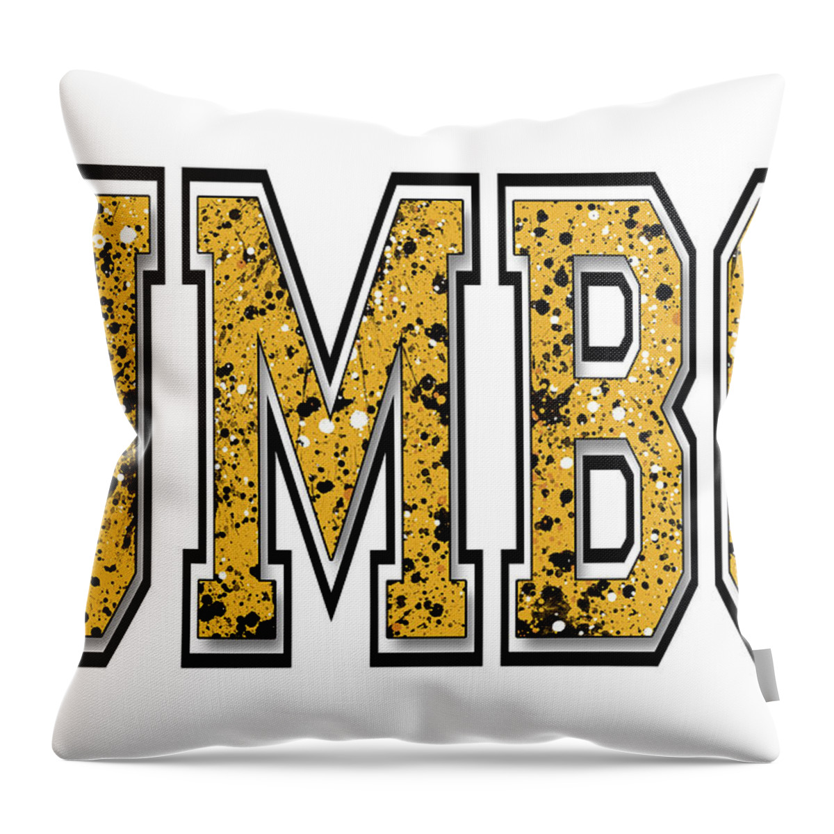 Umbc Throw Pillow featuring the digital art UMBC - University of Baltimore County - White by Stephen Younts