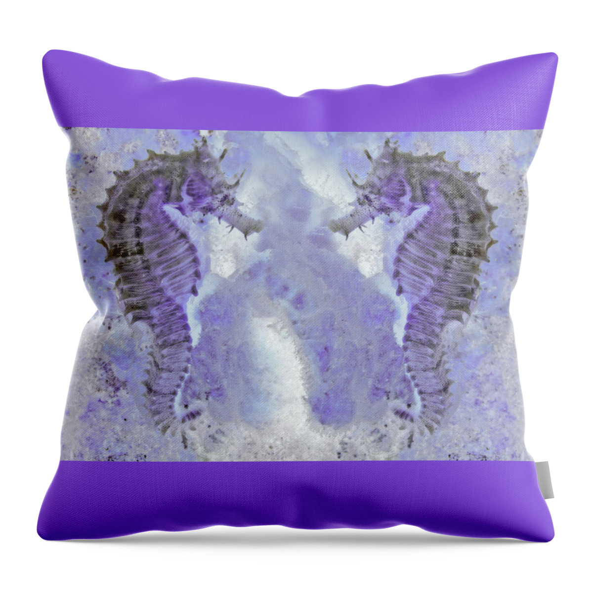 Florida Throw Pillow featuring the photograph Under the Sea Colorful Watercolor Art #27 by Debra and Dave Vanderlaan