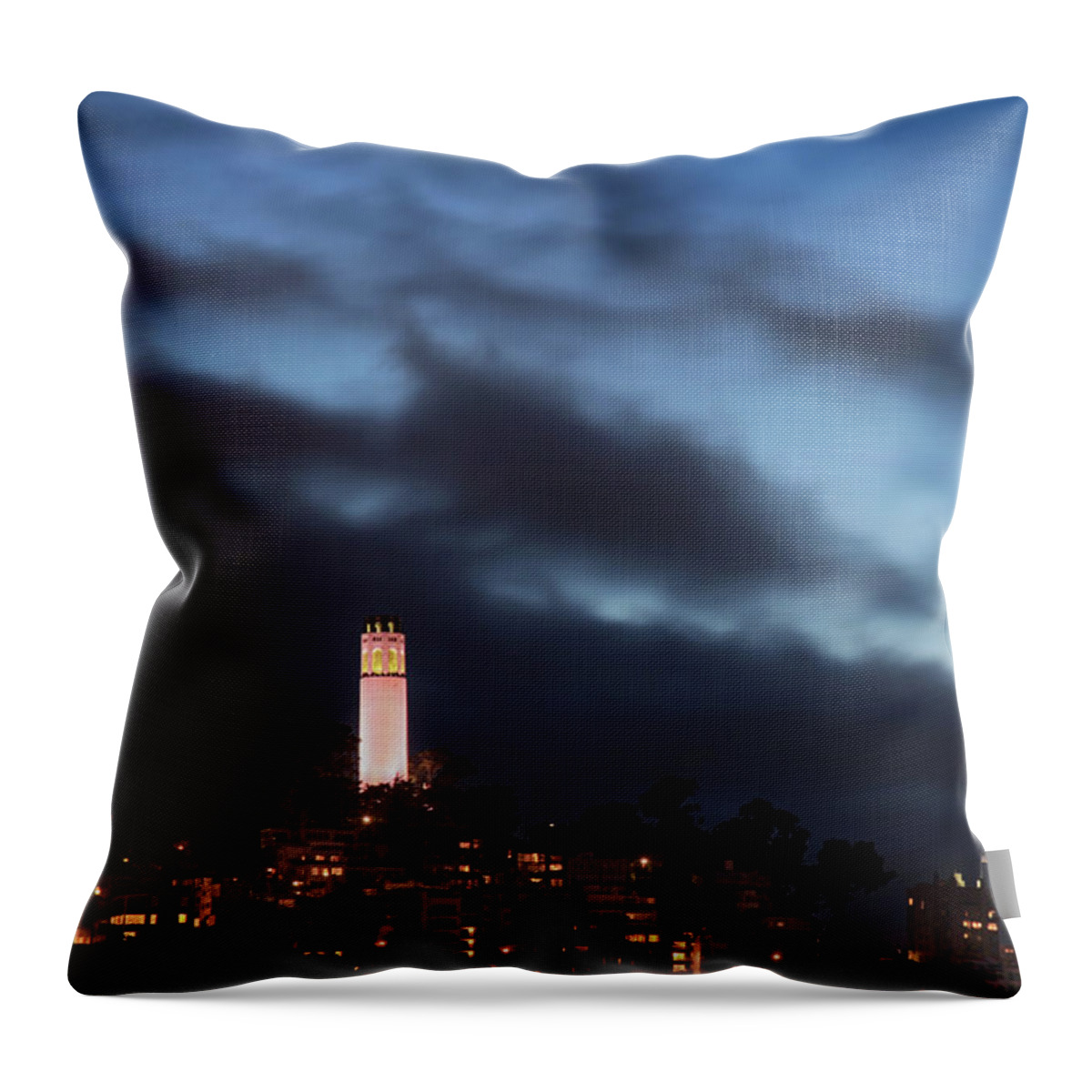 Coit Tower Throw Pillow featuring the photograph Until It's Over by Laurie Search