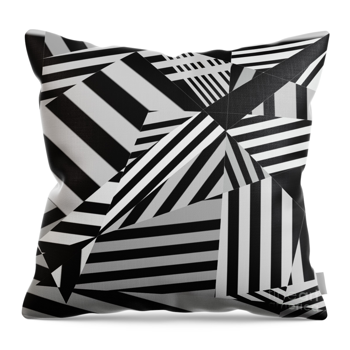 Abstract Throw Pillow featuring the digital art Untitled, 2019 by Alex Caminker