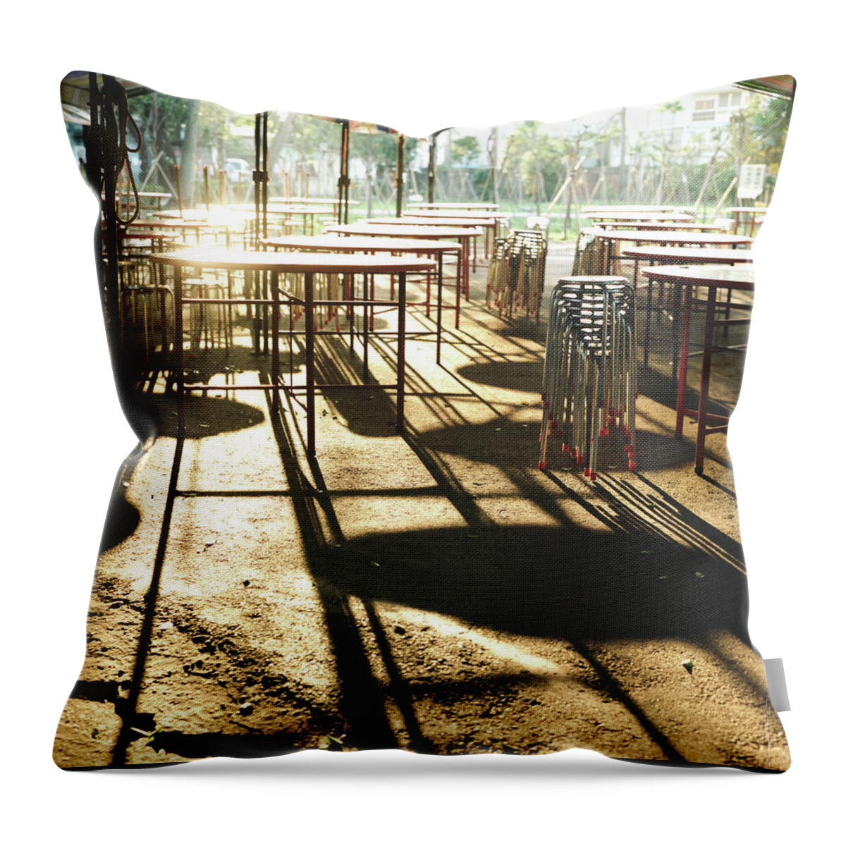 Shadow Throw Pillow featuring the photograph Upcoming Feast by Lin Yu Wei