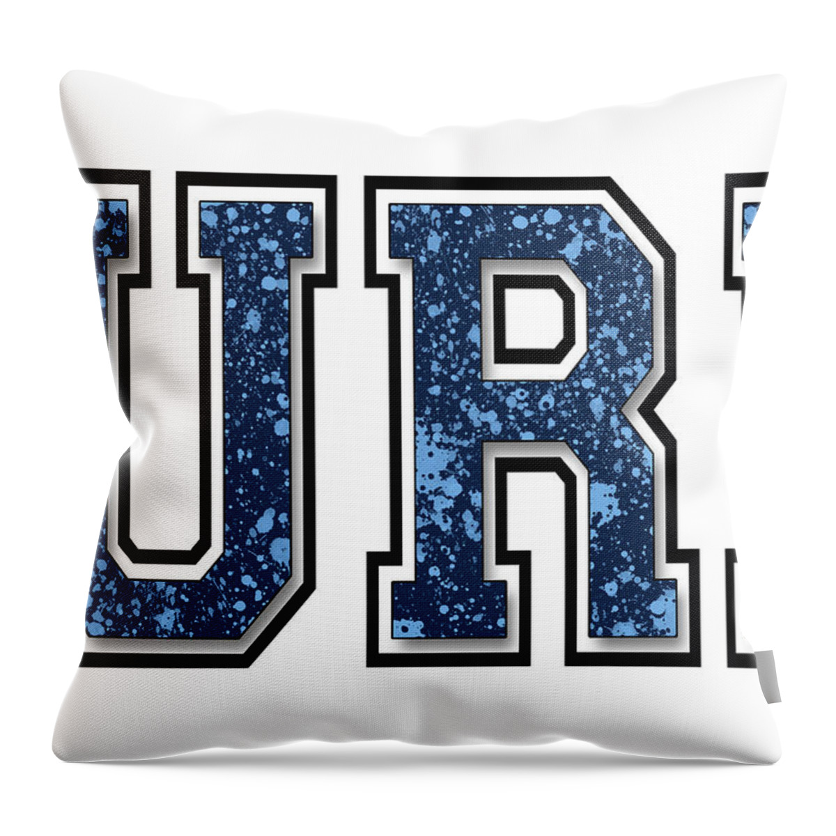 Uri Throw Pillow featuring the digital art URI - University of Rhode Island - White by Stephen Younts
