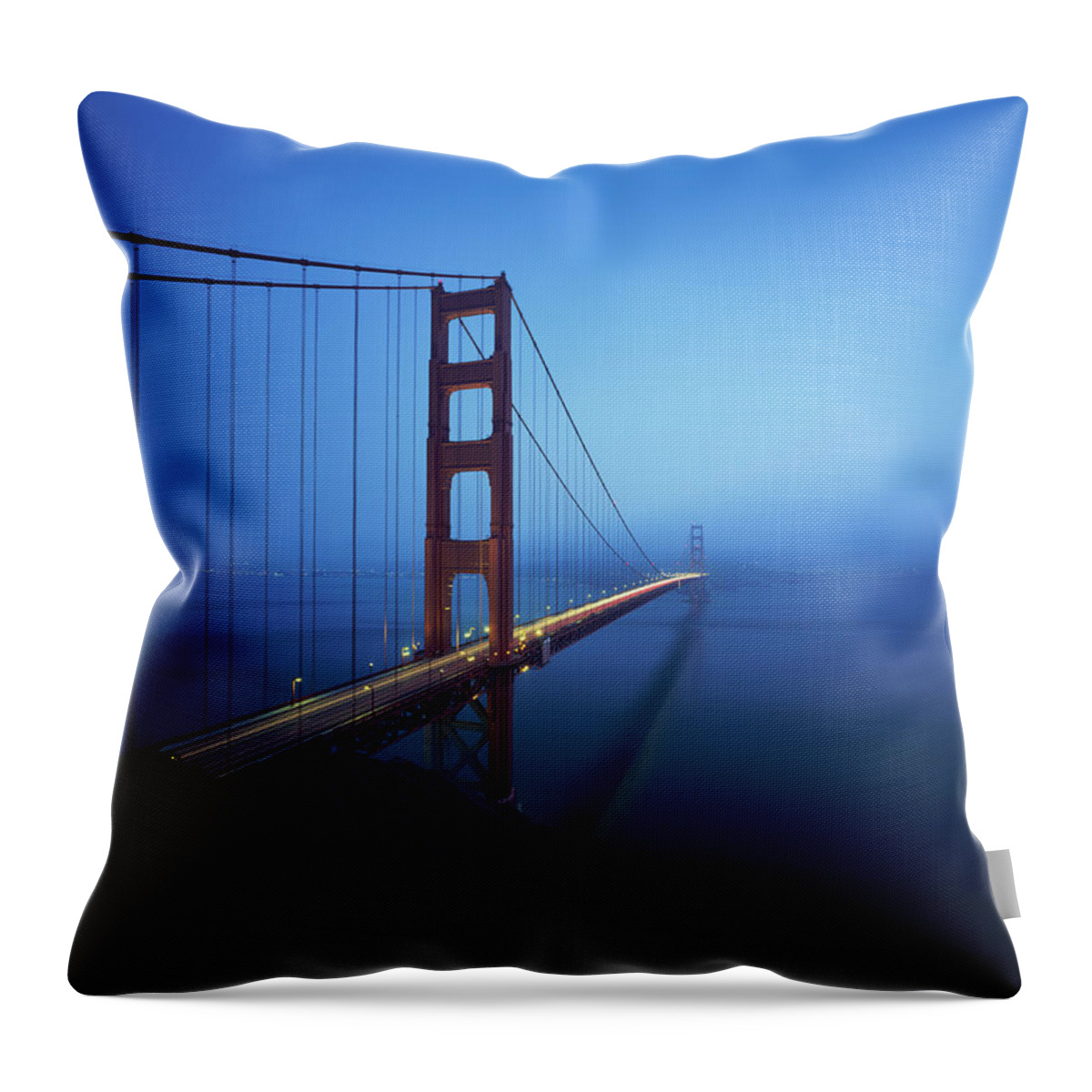 Spooky Throw Pillow featuring the photograph Usa, California, San Francisco, Golden by Siegfried Layda