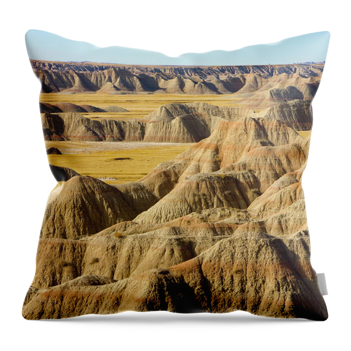 Scenics Throw Pillow featuring the photograph Usa, South Dakota, Badlands Np, Eroded by Eastcott Momatiuk