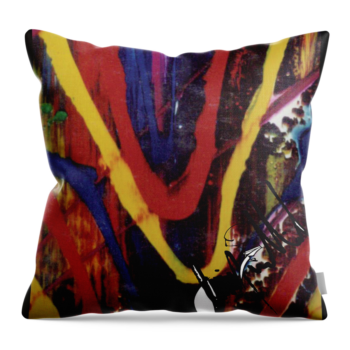  Throw Pillow featuring the digital art V by Jimmy Williams