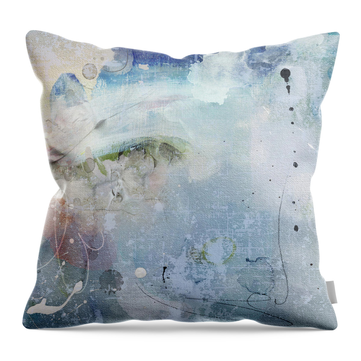 Abstract Throw Pillow featuring the photograph Valley in the Clouds by Karen Lynch