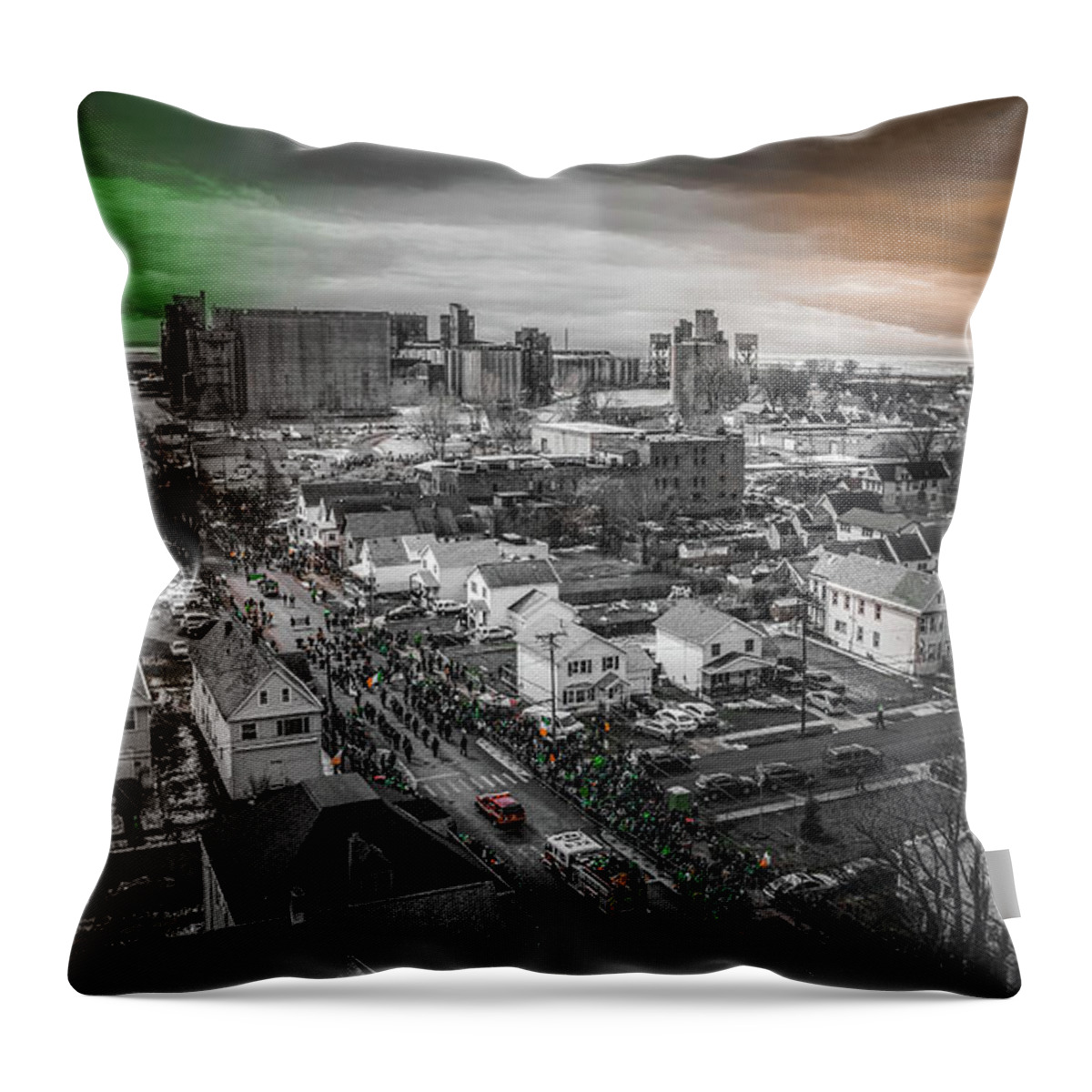 First Ward Throw Pillow featuring the photograph Valley - Ward Parade by John Angelo Lattanzio