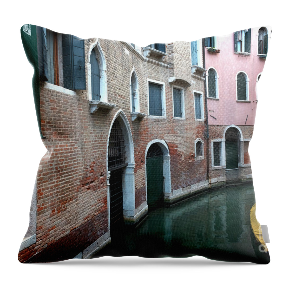 Venetian Streets -canals.carlo Galdoni Museum By Marina Usmanskaya Throw Pillow featuring the photograph Venetian streets -canals. Carlo Galdoni Museum by Marina Usmanskaya
