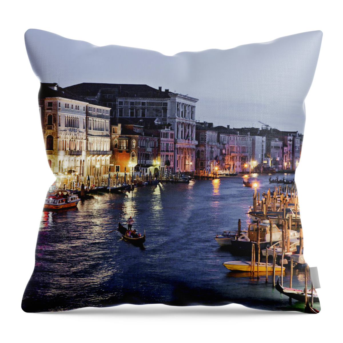 Built Structure Throw Pillow featuring the photograph Venice Cityscape by By Matthew Heptinstall
