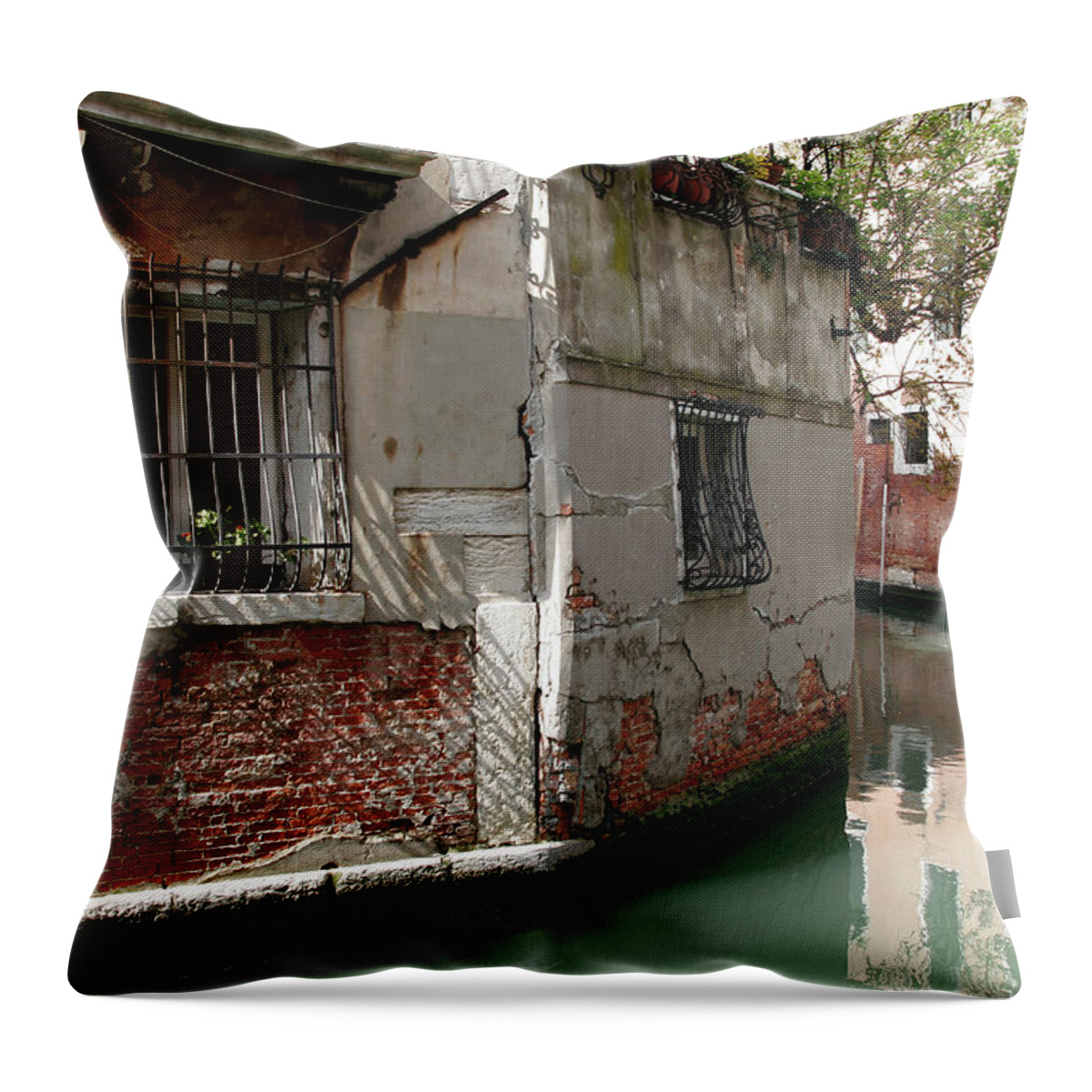 Old Town Throw Pillow featuring the photograph Venice Is Sinking by Charles Briscoe-knight