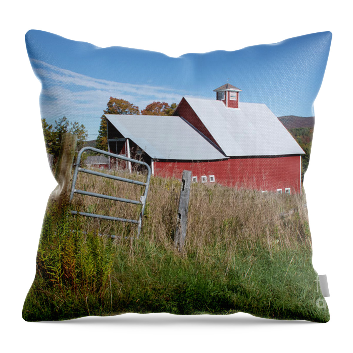 Barn Throw Pillow featuring the photograph Vermont Barn by John Greco
