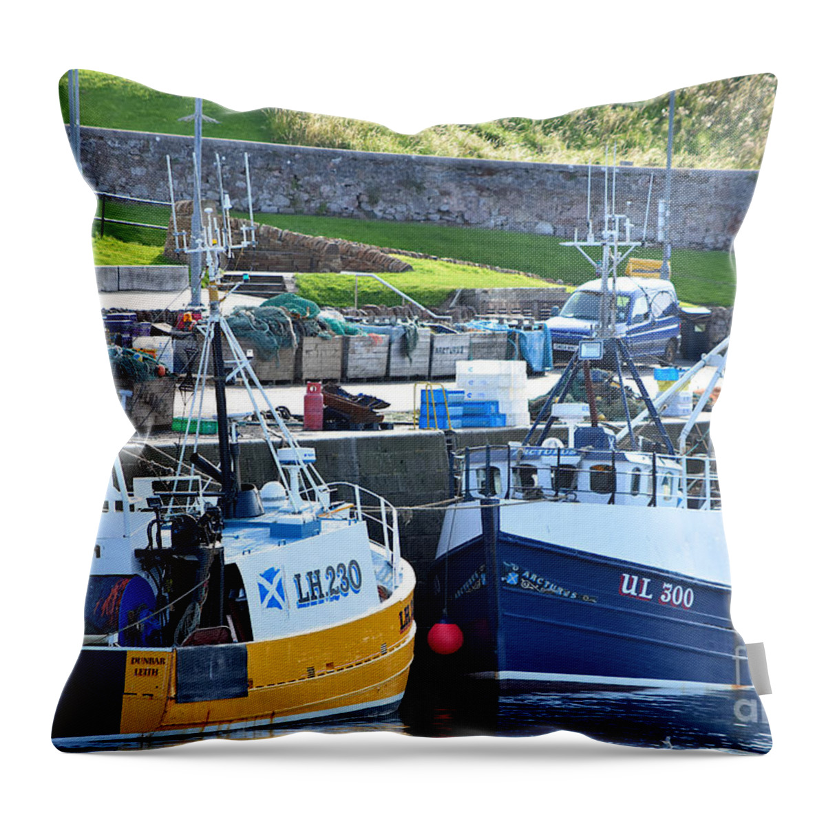 Scotland Throw Pillow featuring the photograph Victoria Harbour Dunbar by Yvonne Johnstone