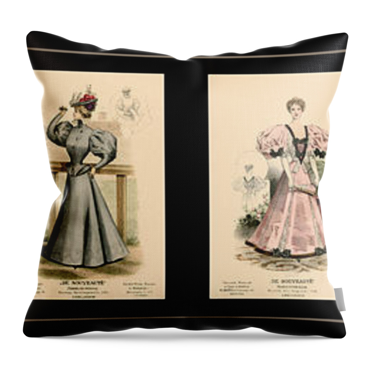 Victorian Fashion Throw Pillow featuring the photograph Victorian Fashion 3 by Andrew Fare