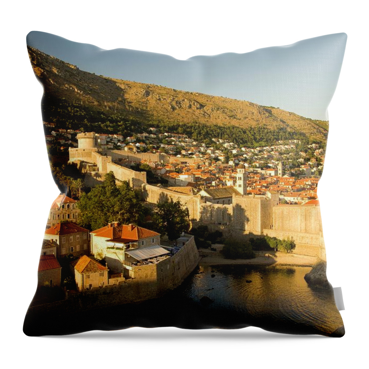 Adriatic Sea Throw Pillow featuring the photograph View From Lovrijenac Fortress Of The by Stuart Westmorland