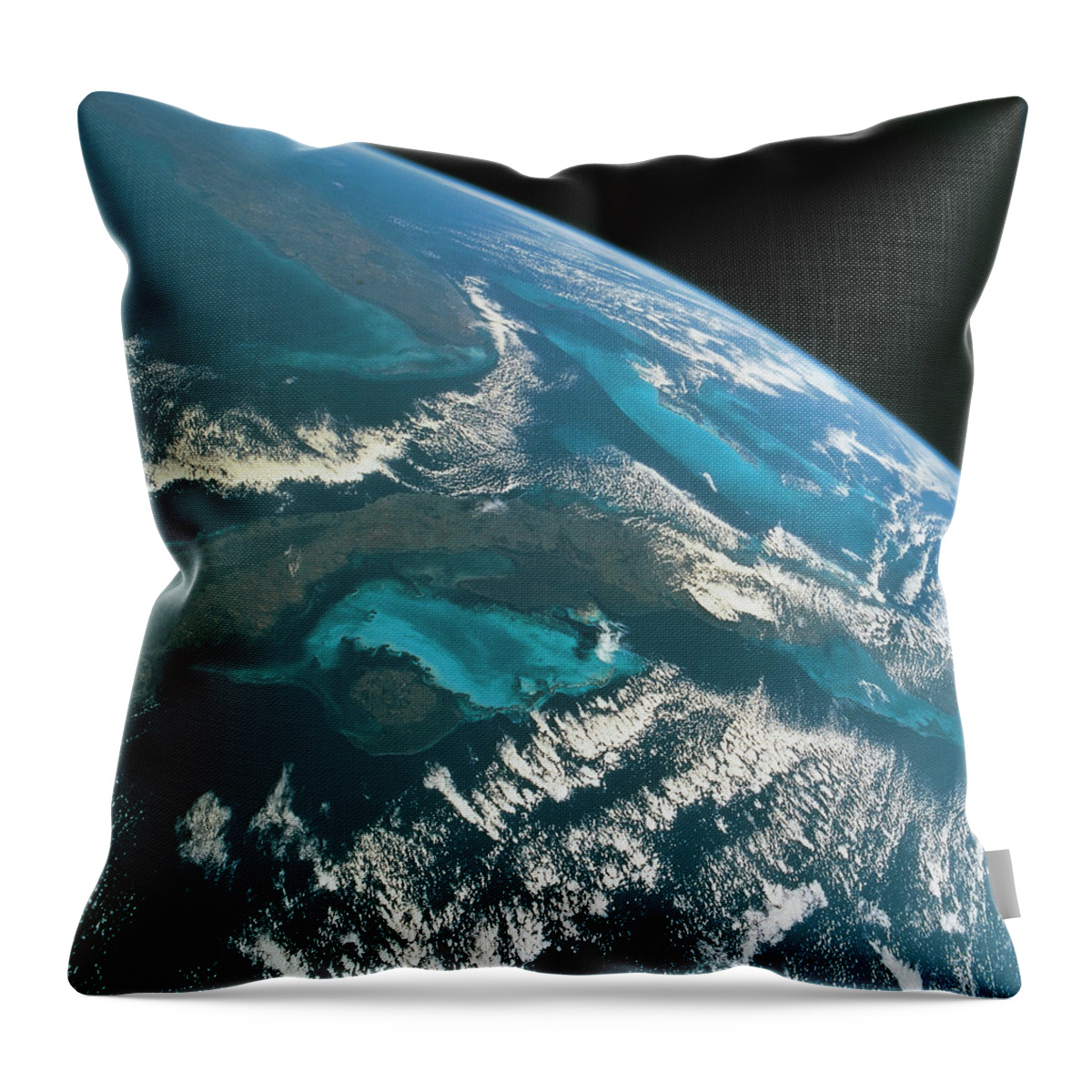 Galaxy Throw Pillow featuring the photograph View From Space Of A Part Of A Planet by Stockbyte