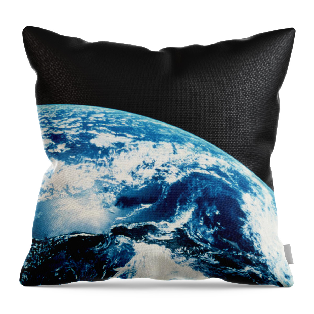 Geology Throw Pillow featuring the photograph View Of Earth In Space by Internetwork Media