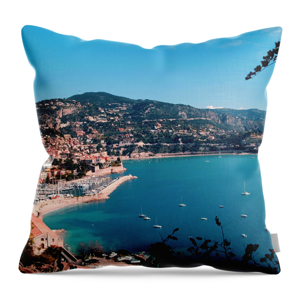 Villefranche-sur-mer Throw Pillow featuring the photograph Villefranche Sur Mer by Fcremona