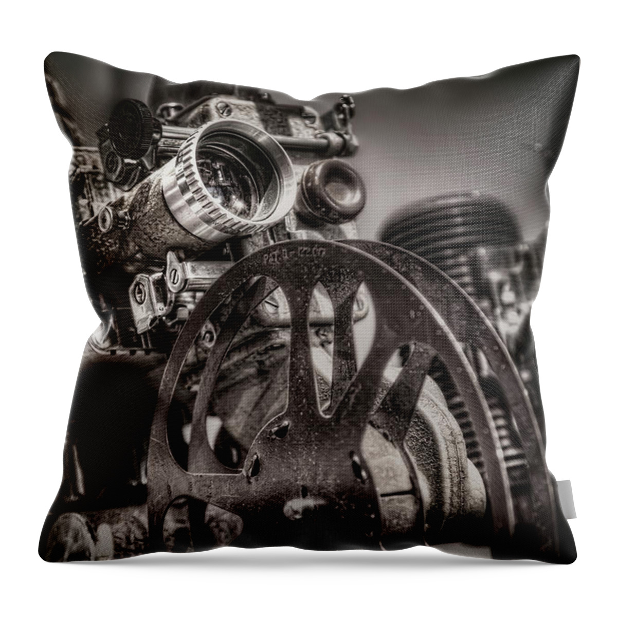 Projector Throw Pillow featuring the photograph Vintage 16mm by Scott Norris