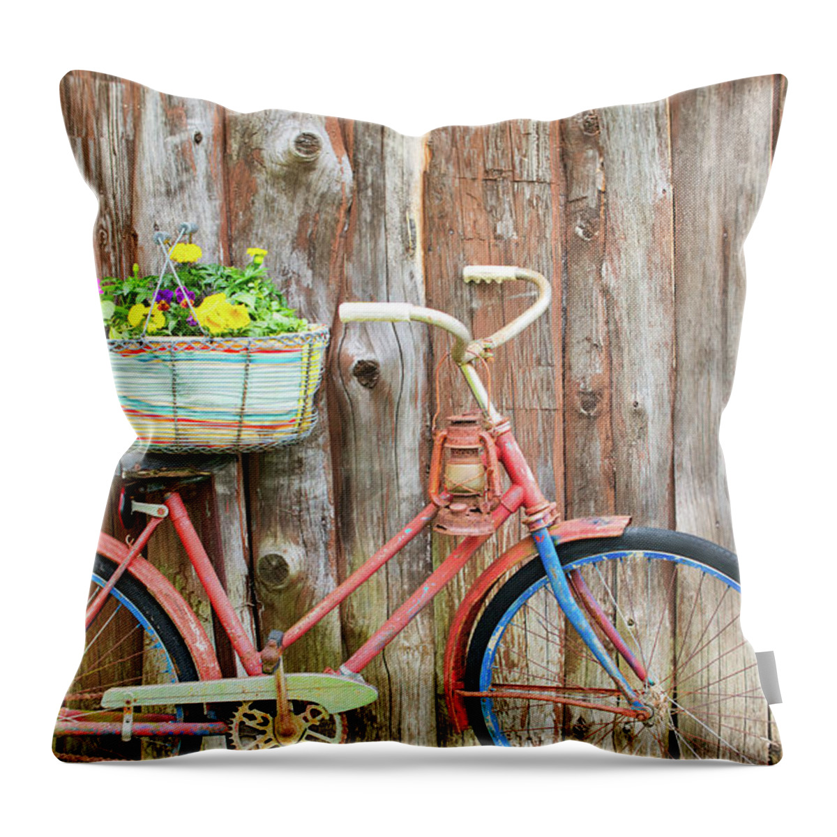 Aberfoyle Market Throw Pillow featuring the photograph Vintage Bicycles by Nick Mares