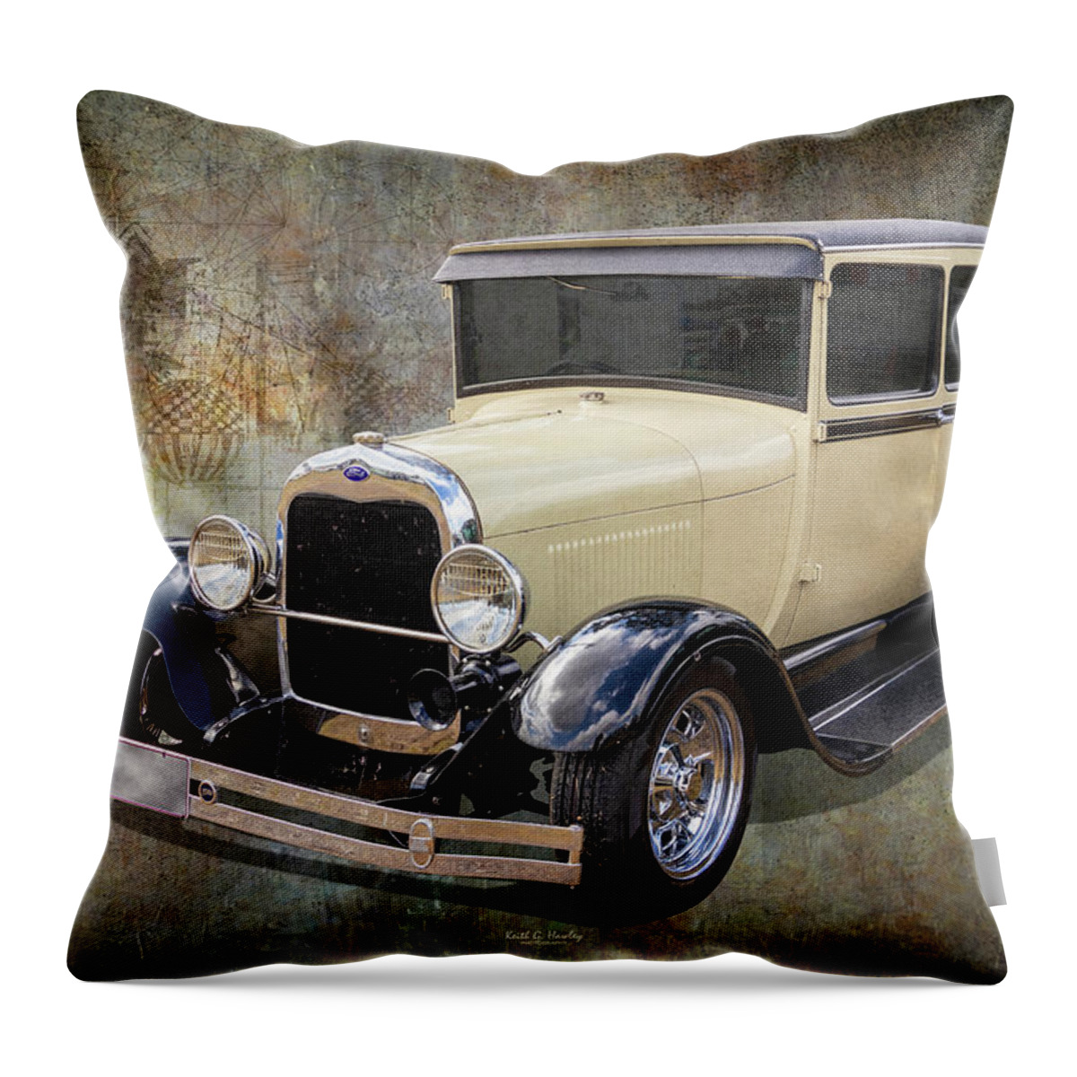 Car Throw Pillow featuring the photograph Vintage Tudor by Keith Hawley