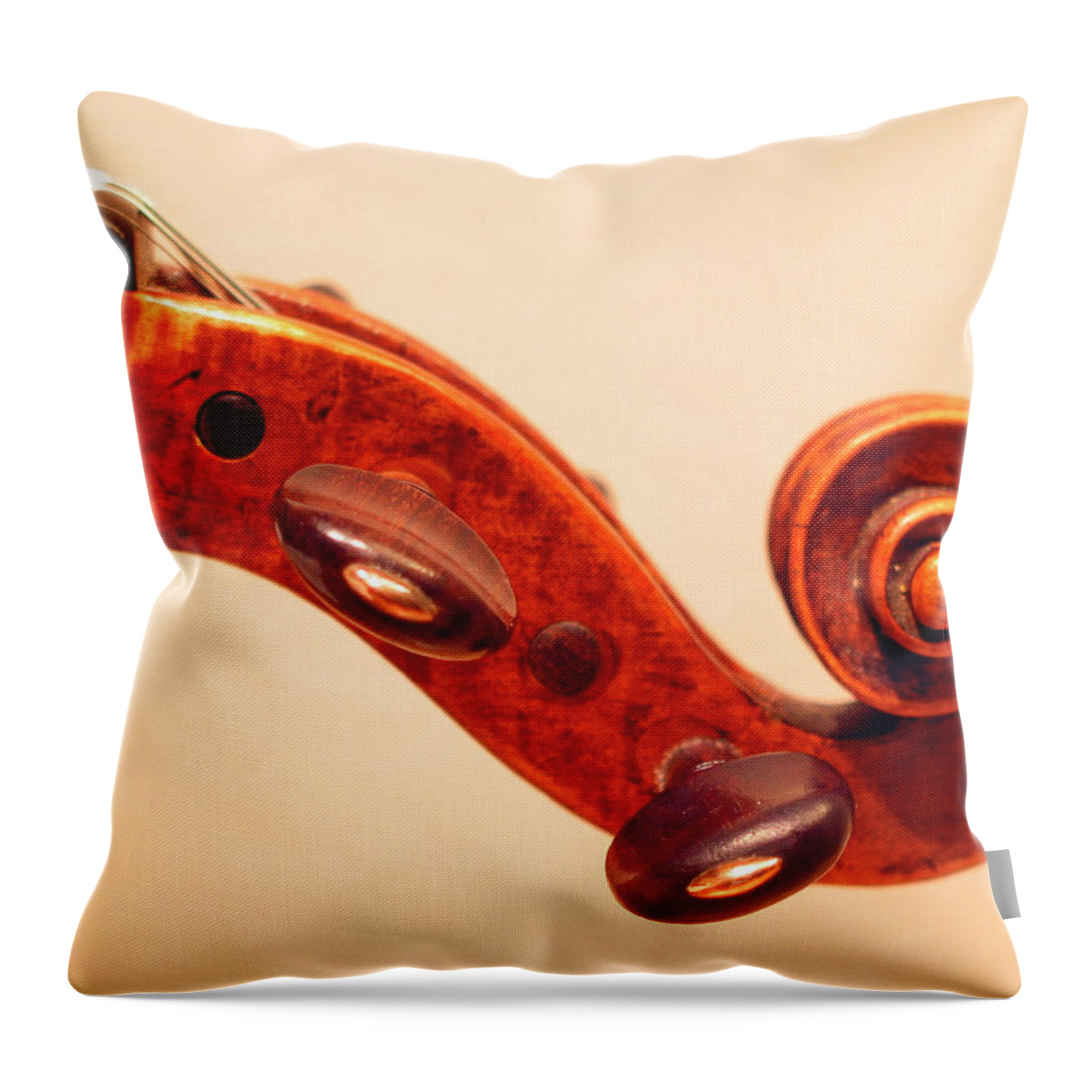 Curve Throw Pillow featuring the photograph Violin by Vhsrt-just
