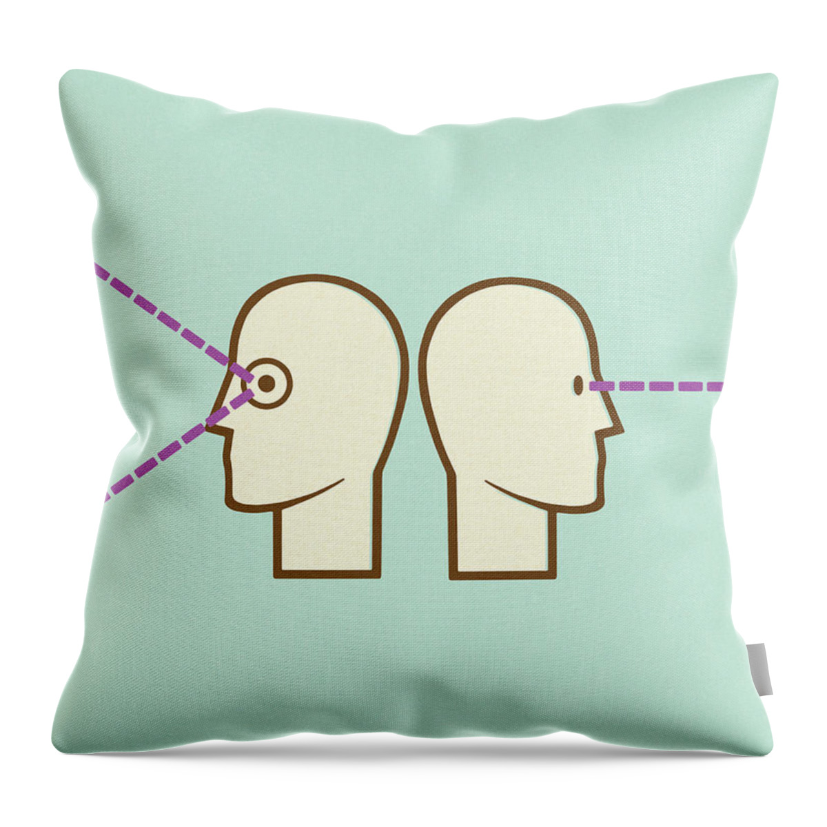 Blue Background Throw Pillow featuring the drawing Vision by CSA Images